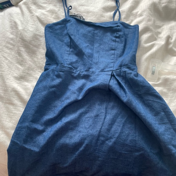 Denim material short dress - Picture 3 of 3